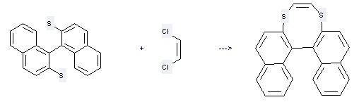 The Dinaphtho[2,1-d:1',2'-g][1,4]dithiocine could be obtained by the reactants of cis-1,2-dichloro-ethene and [1,1'-Binaphthalene]-2,2'-dithiol. 